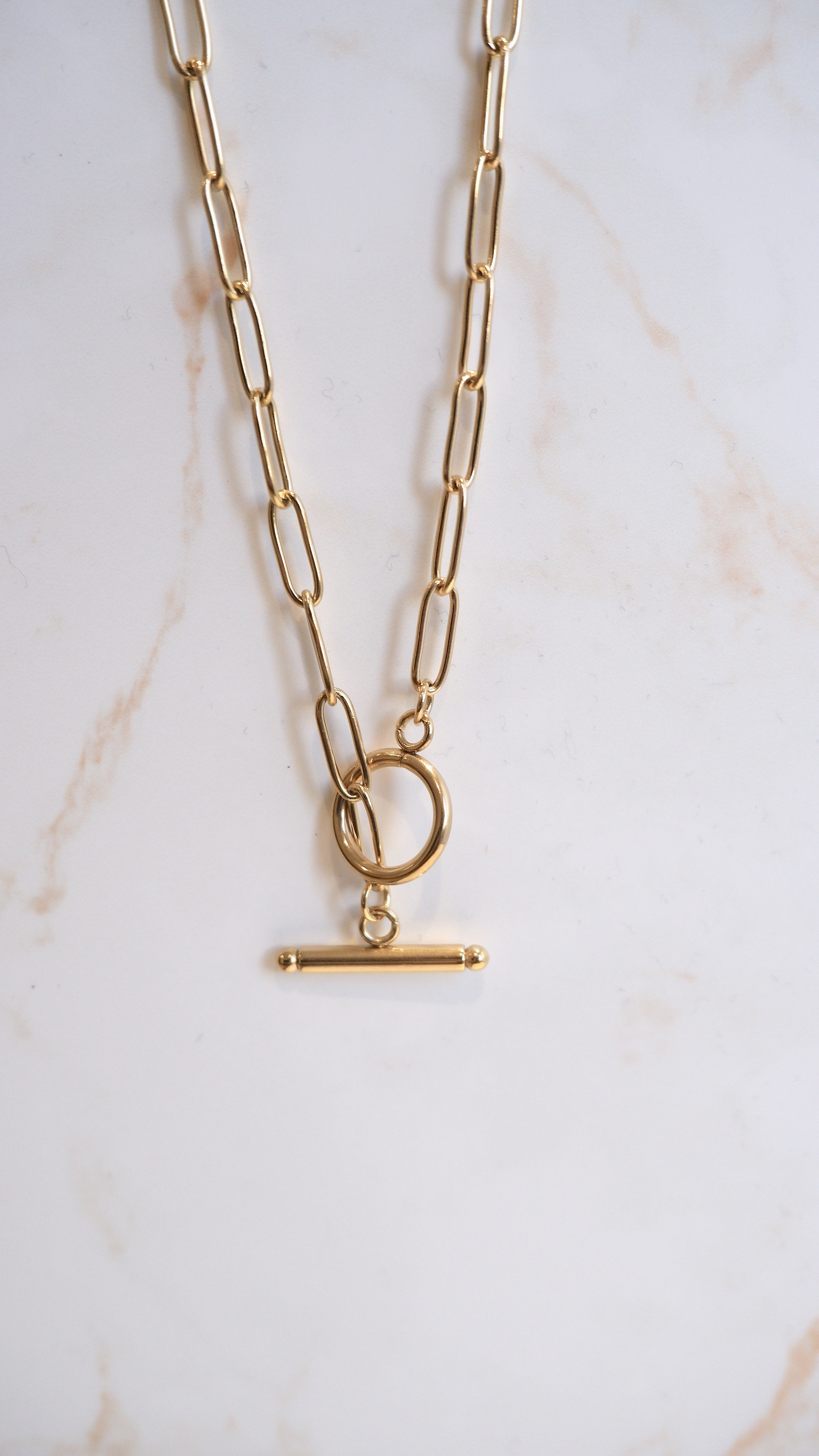 T-Bar Necklace In Gold