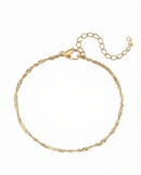 Gold bracelet on a white background