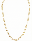 Modern Paper Clip Necklace In Gold