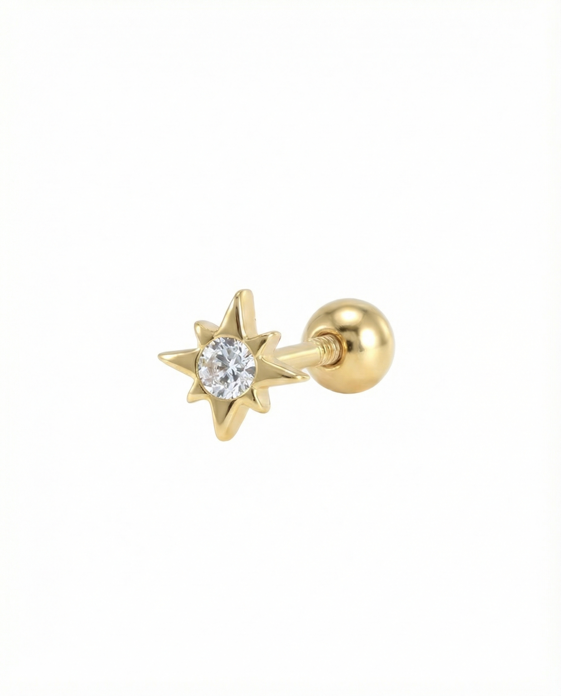 Star Stud Earrings In Gold