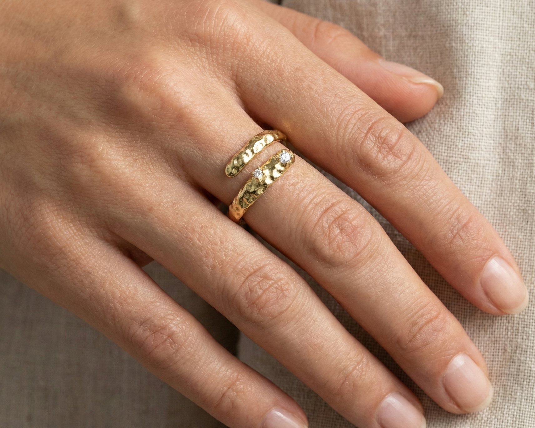 Serpent Open Ring In Gold